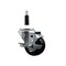 Service Caster 3'' SS Hard Rubber Swivel 7/8'' Expanding Stem Caster with Brake SCC-SSEX20S314-HRS-TLB-78 - alternate 1